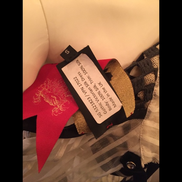 SOLD Dilara Findikoglu Silk Gothic Victorian Dress - Picture 7 of 8